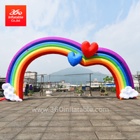 Arco de publicidad arco iris inflable de alta calidad personalizado