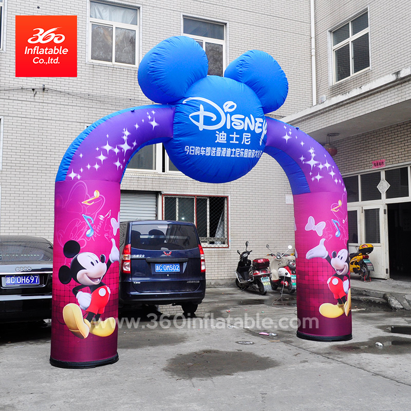 Arco de publicidad de dibujos animados famosos de Disney inflable personalizado