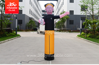 Estatua de bailarina de aire inflable publicitaria de bailarina de aire de hombre de dibujos animados personalizados publicidad exterior da la bienvenida a bailarina de aire