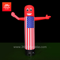 Precio de fábrica 360 Fabricante de lámpara inflable Air Dancers Agitando las manos Lámpara de bandera americana inflable de alta calidad personalizada
