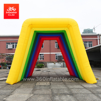 Aduana inflable del túnel de la tienda del arco de la publicidad del color del arco iris