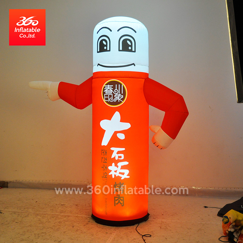 Logotipo personalizado inflable llevado de alta calidad del tubo de la lámpara de la publicidad