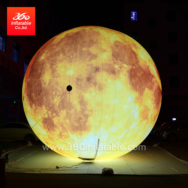 Globo enorme de la luna de los inflables de la publicidad de los globos de la bola de la luna enorme