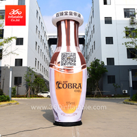 Botella inflable gigante al aire libre / Promoción publicitaria Modelo de botella de bebida led inflable para la venta