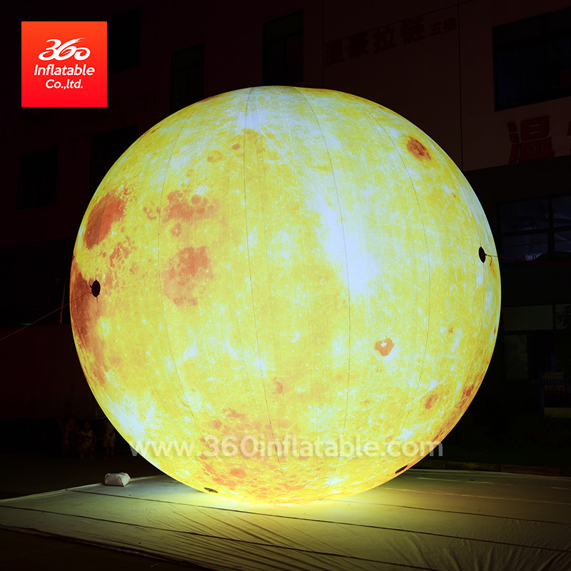 Globo enorme de la luna de los inflables de la publicidad de los globos de la bola de la luna enorme