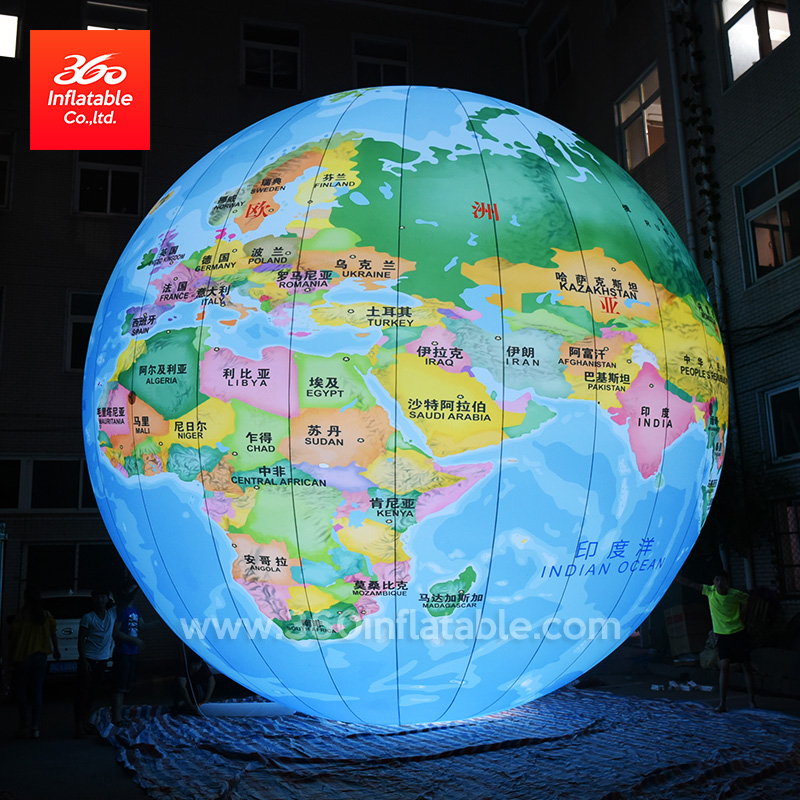 Planetas inflables personalizados del globo de la tierra que hacen publicidad de los inflables