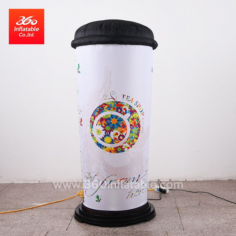 Botella de bebida de té y jugo inflable gigante al aire libre / Promoción publicitaria Modelo de botella de bebida led inflable para la venta