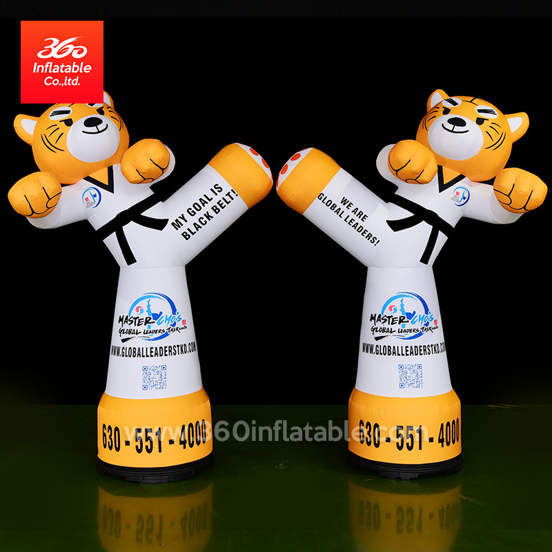 Inflables de lámpara de dibujos animados de Taekwondo personalizados