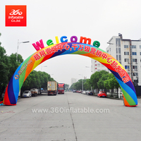 Arco del arco iris inflable agradable de la publicidad de las propiedades inmobiliarias para la promoción publicitaria