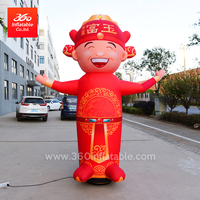 Bailarina de aire de bienvenida al aire libre para decoración inflable personalizada ola hombre publicidad bailarina de aire Dios chino de la riqueza bailarina de aire