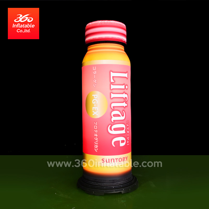 Promoción de publicidad de alta calidad de marca de publicidad inflable botella de medicina inflables personalizados