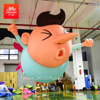 Super chico de dibujos animados inflable gigante alto diseño personalizado inflable grande lindo super chico encantador para decoración de exposiciones