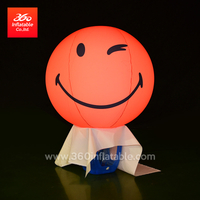 Globo de iluminación de diseño publicitario al aire libre Productos personalizados globo inflable de cara de sonrisa para decoración de centros comerciales