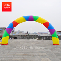 Arco iris colorido de alta calidad que hace publicidad de la aduana inflable del arco