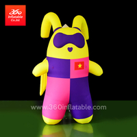 Precio de fábrica de alta calidad de la mascota de encargo enorme publicidad inflables conejo inflable de dibujos animados