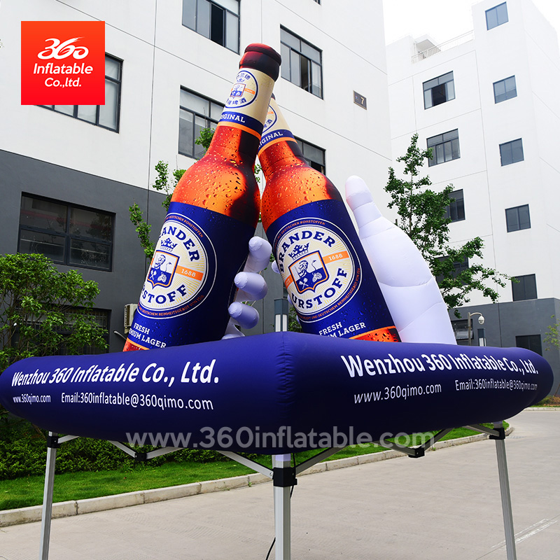 Publicidad inflable de los inflables de la botella de cerveza del logotipo de encargo modificada para requisitos particulares