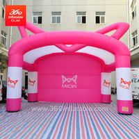 Tienda inflable modificada para requisitos particulares de la etapa de la publicidad de la marca romántica del color rosado