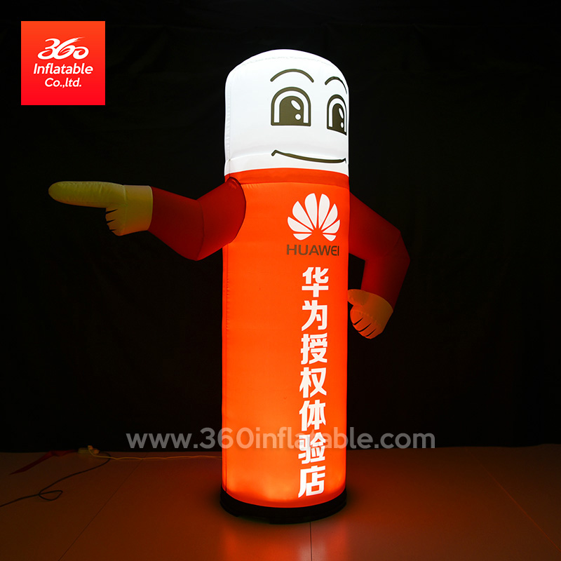 Lámpara de dibujos animados de payaso inflable publicitario con logotipo personalizado e impresión de 360 ​​Air Dancer de alta calidad